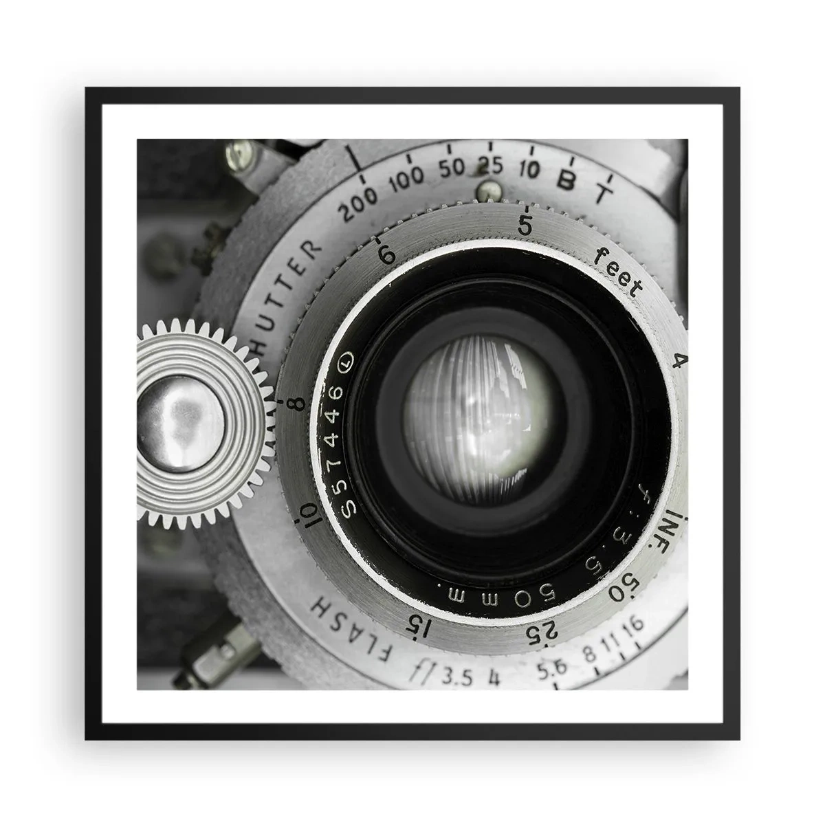 Poster in cornice nera - Racconto su Hollywood - 60x60 cm