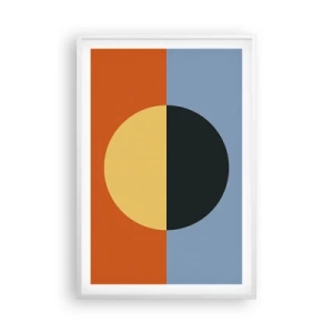 Poster in cornice bianca - Composizione di caldo e freddo - 61x91 cm