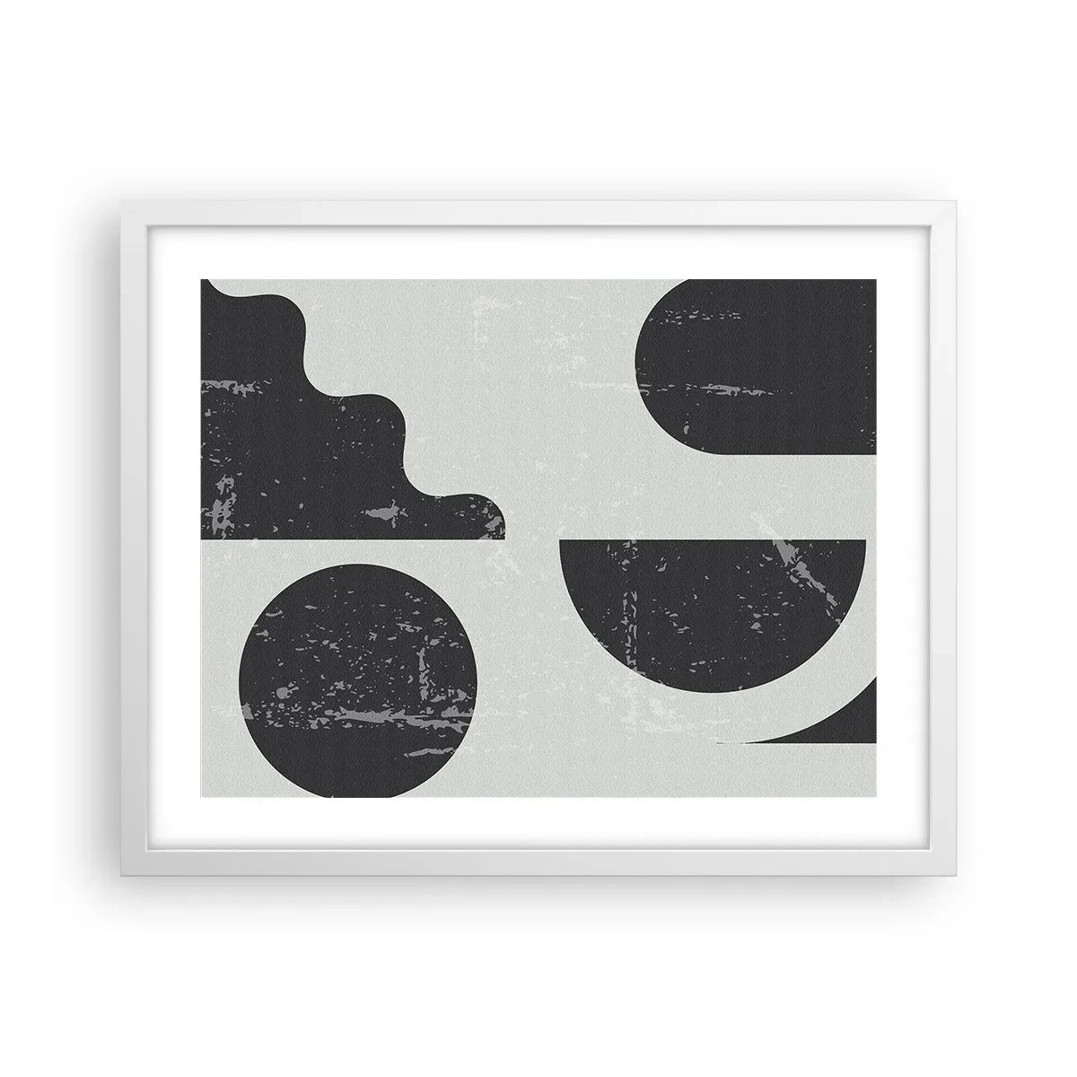 Poster in cornice bianca - Composizione sopra e sotto - 50x40 cm