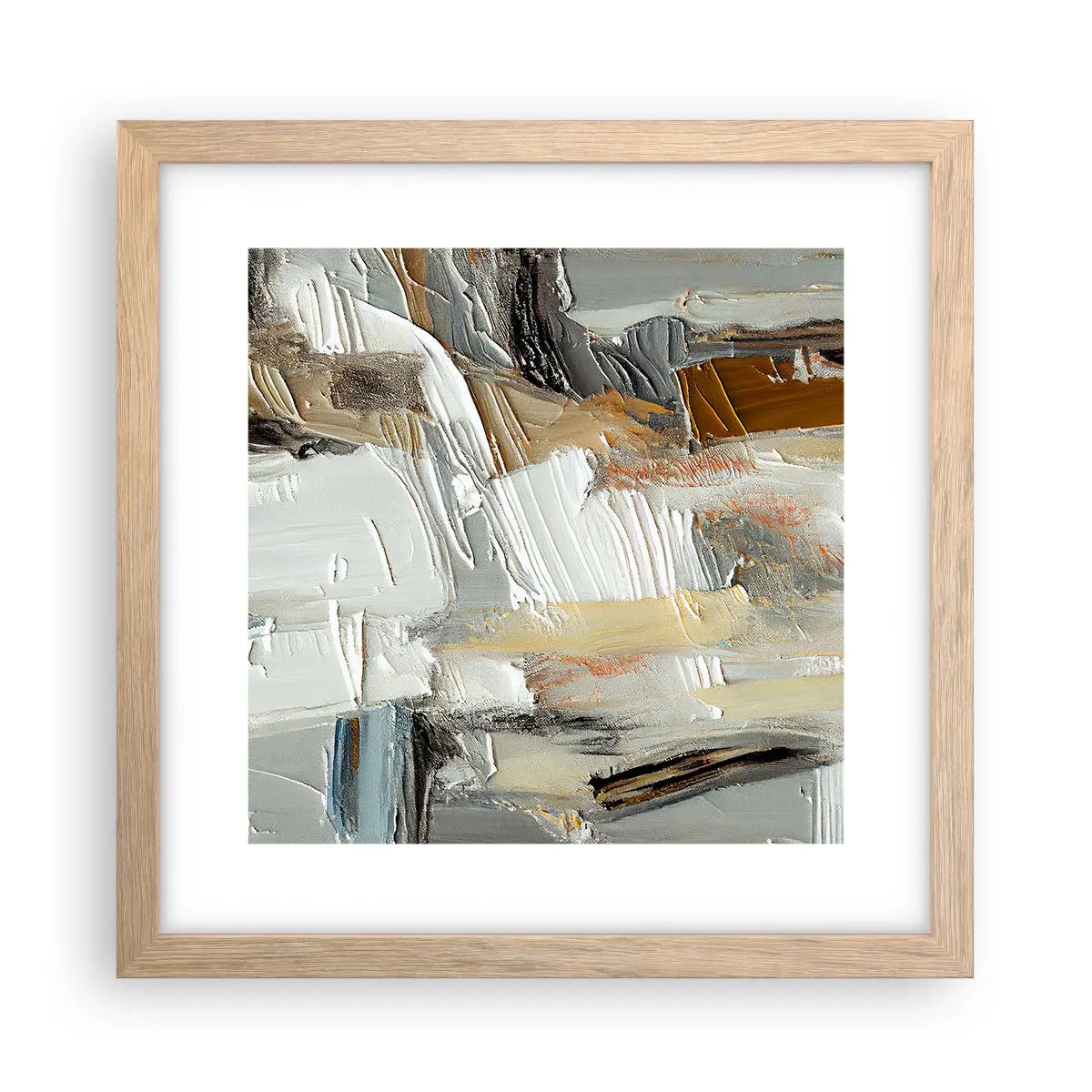 Poster in cornice rovere chiaro - Strati colorati - 30x30 cm
