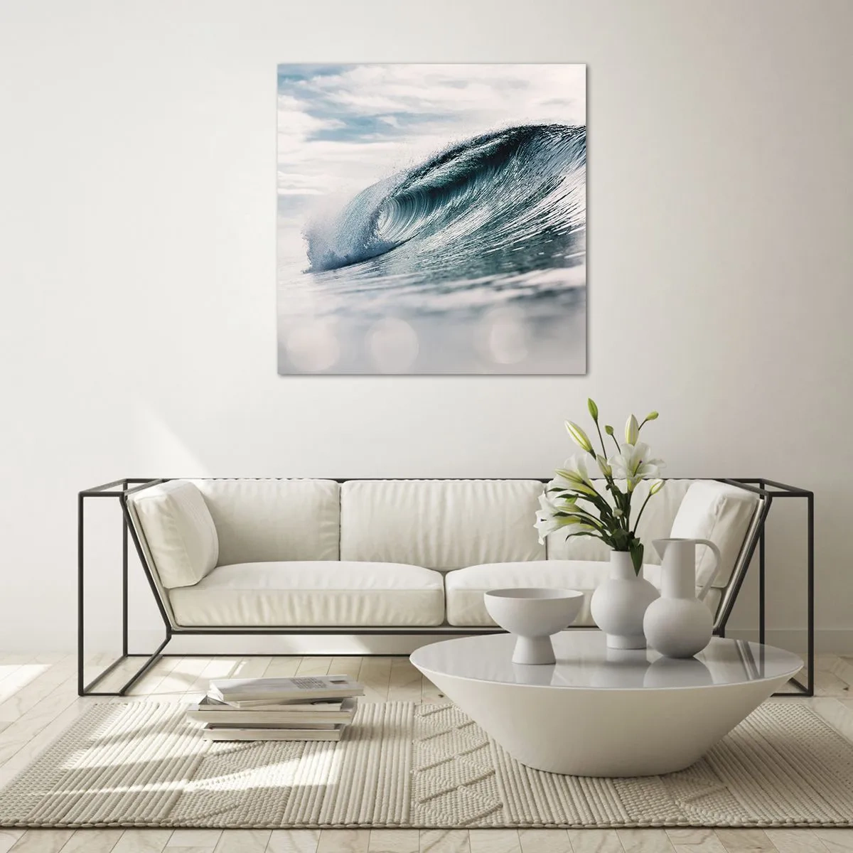 Quadro su vetro - Cima d'acqua - 30x30 cm