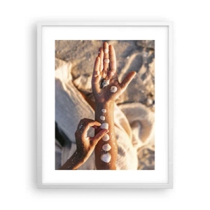 Poster in cornice bianca - La bellezza a portata di mano - 40x50 cm