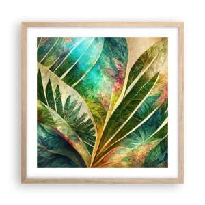 Poster in cornice rovere chiaro - I colori dei tropici - 50x50 cm