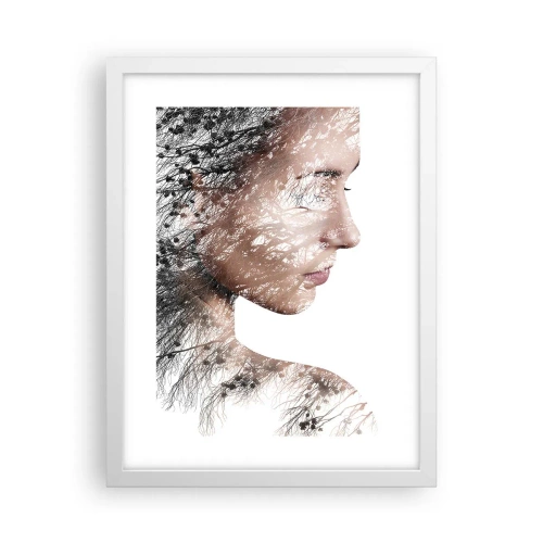 Poster in cornice bianca - Lo spirito della foresta - 30x40 cm