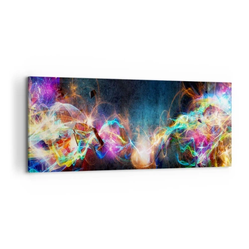 Quadro su tela - Stampe su Tela - Con gioia contro l'oscurità - 100x40 cm