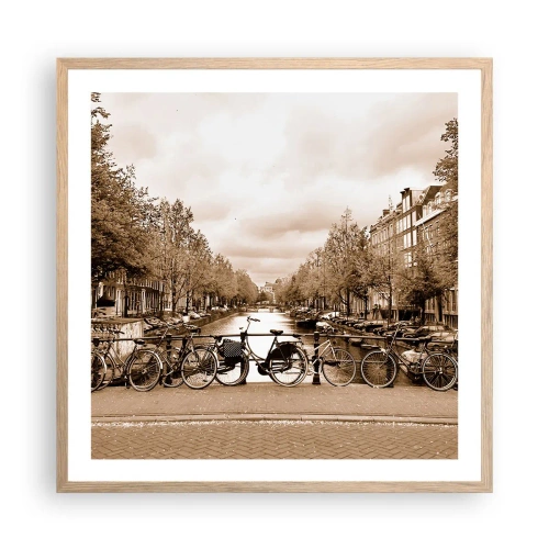 Poster in cornice rovere chiaro - Atmosfera olandese - 60x60 cm