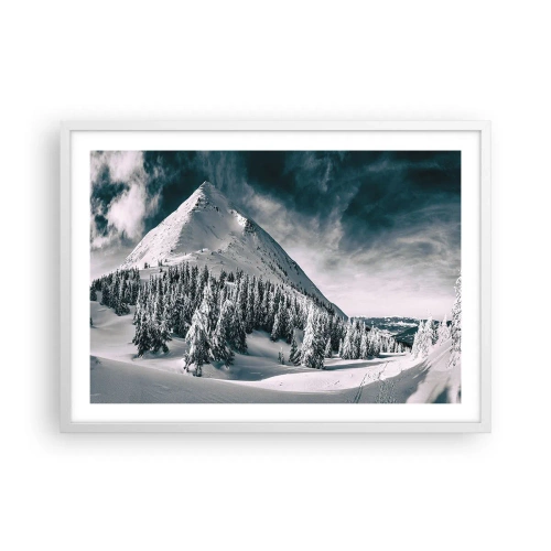 Poster in cornice bianca - Il paese della neve e del ghiaccio - 70x50 cm