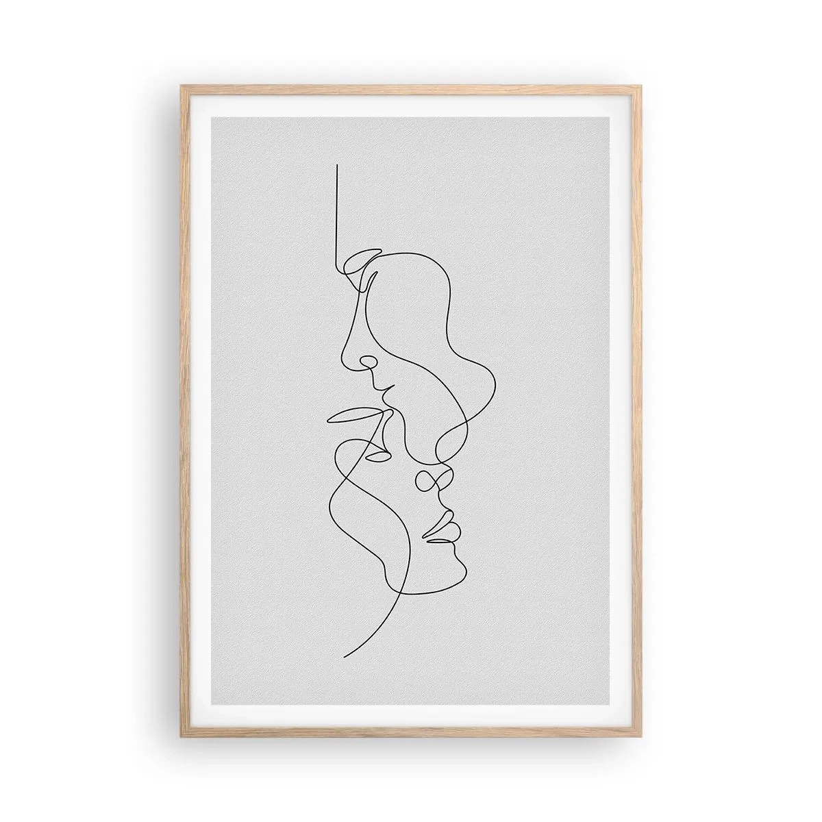 Poster in cornice rovere chiaro - Il calore dei desideri malinconici - 70x100 cm