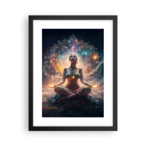 Poster in cornice nera - Un flusso di energia buona - 30x40 cm