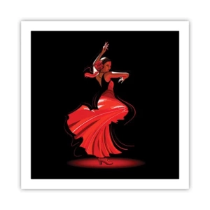 Poster - Lo spirito focoso del flamenco - 60x60 cm