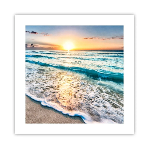 Poster - Tramonto sul mare - 40x40 cm