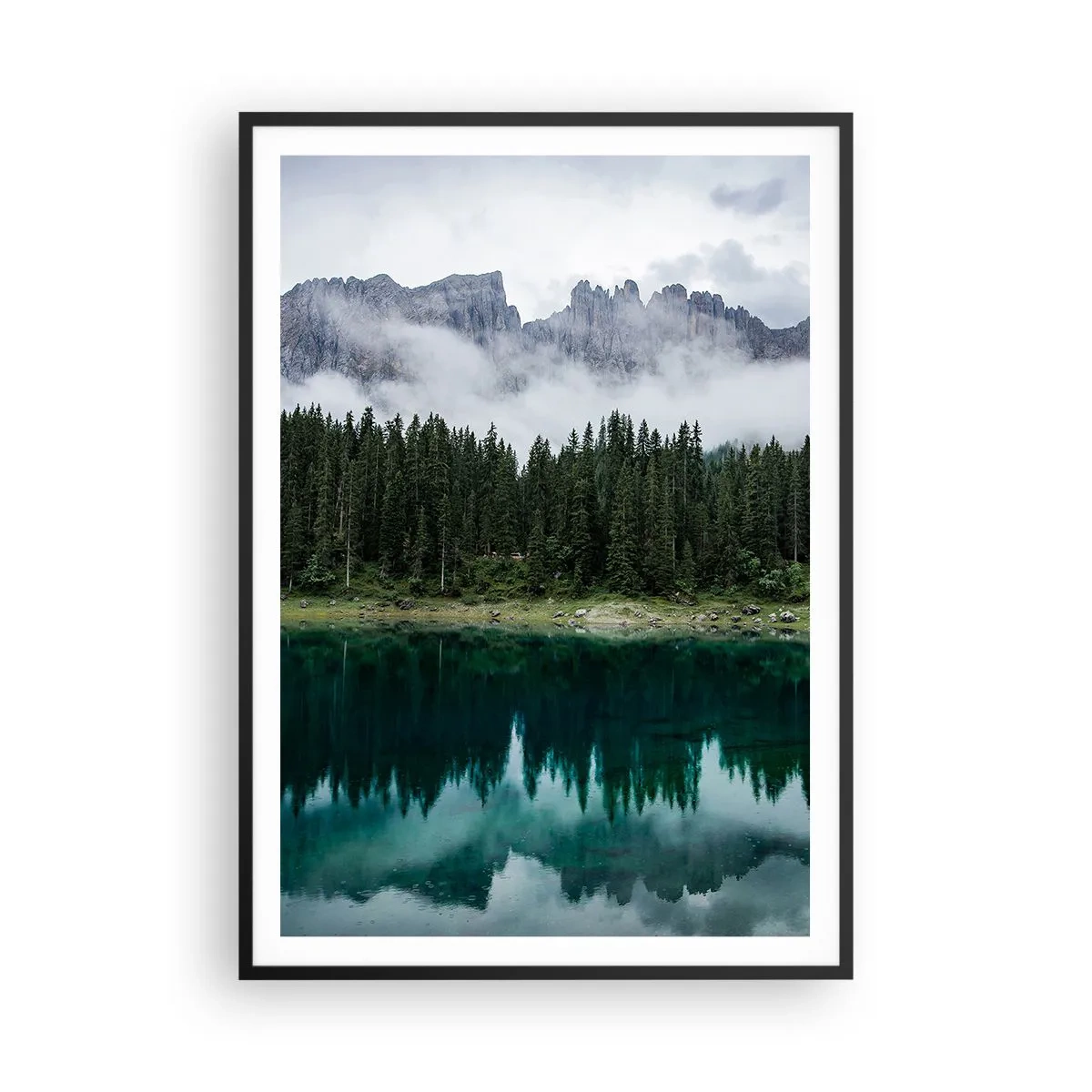 Poster in cornice nera - Silenzio, non svegliamo l'acqua che dorme... - 70x100 cm