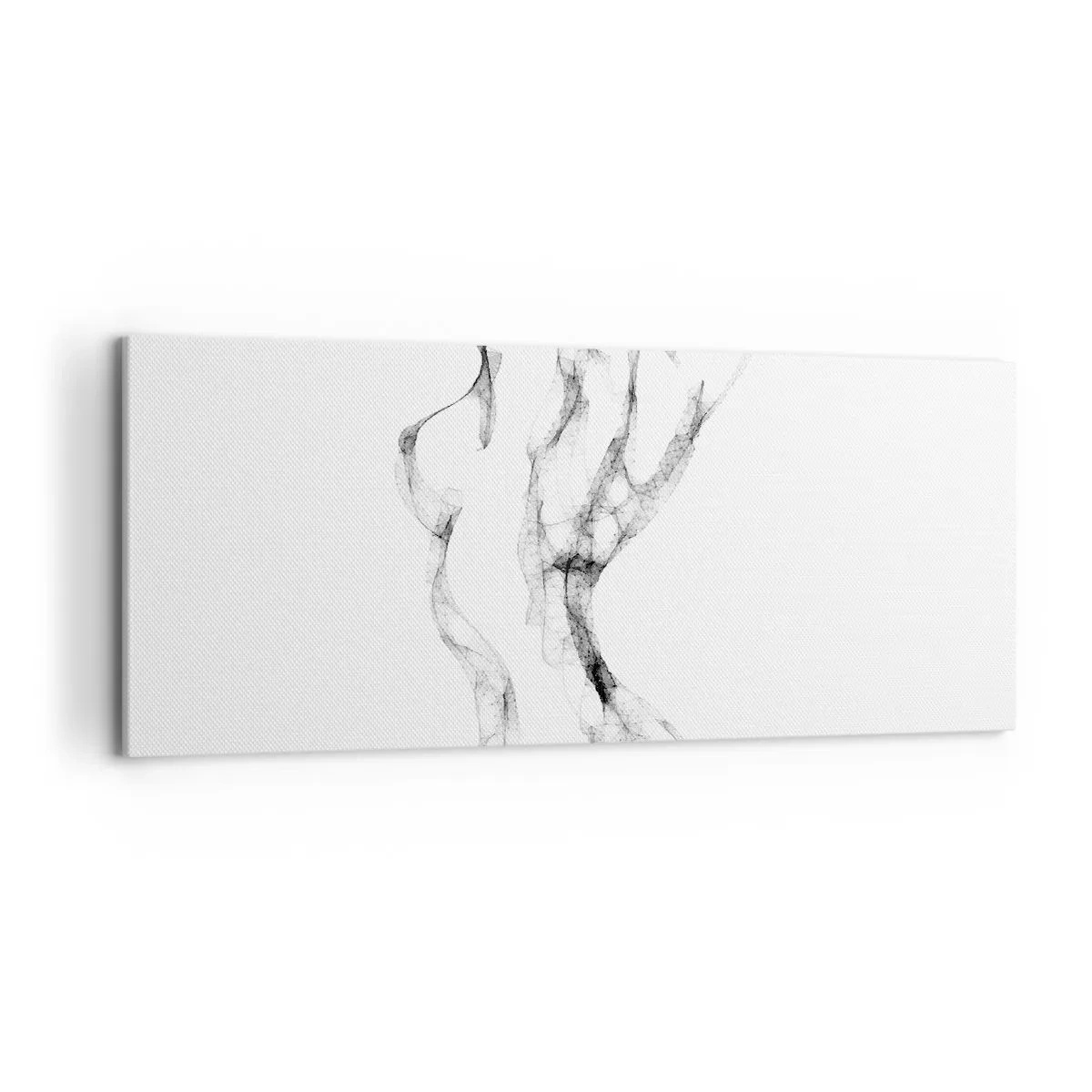 Quadro su tela - Stampe su Tela - Linee delicate e astratte che ricordano scie di fumo su uno sfondo chiaro - 120x50cm - Bella e forte - Decorazione murale moderna per soggiorno e camera da letto ARTTOR