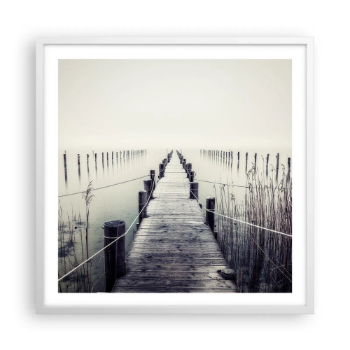 Poster in cornice bianca - Immergiti nella pace - 60x60 cm