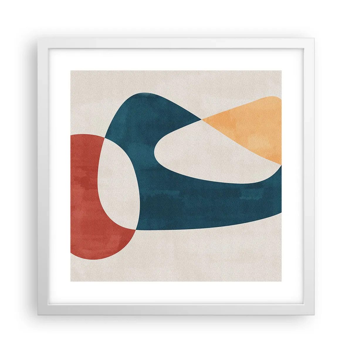 Poster in cornice bianca - Influenze e metamorfosi - 40x40 cm