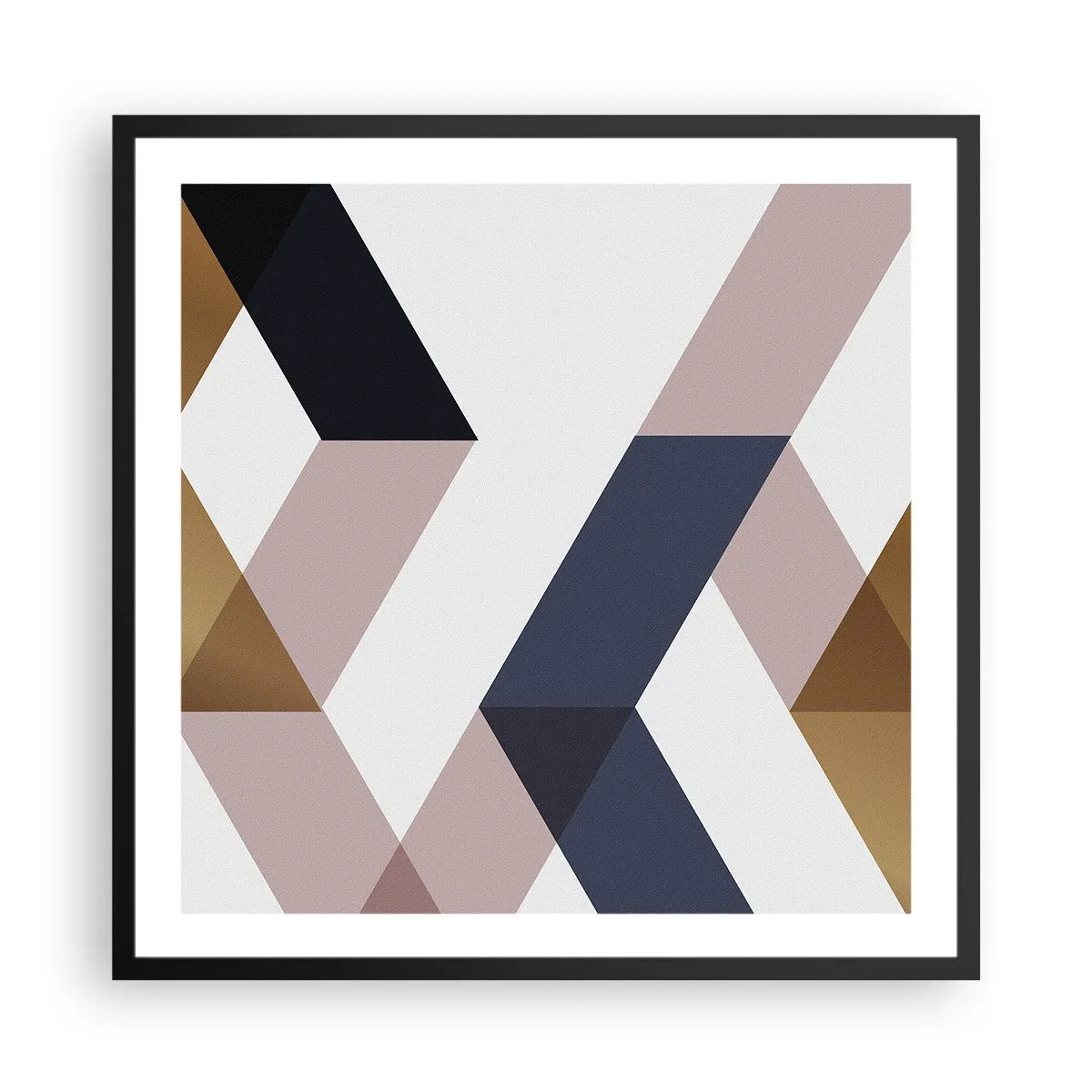 Poster in cornice nera - Piani e angoli - 60x60 cm