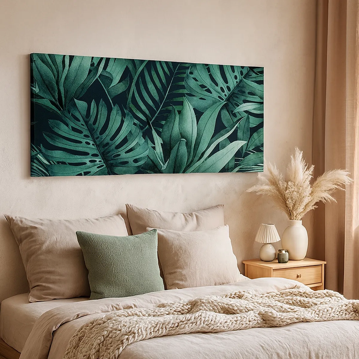 Quadro su tela - Stampe su Tela - Dal profondo del verde tropicale - 30x30 cm