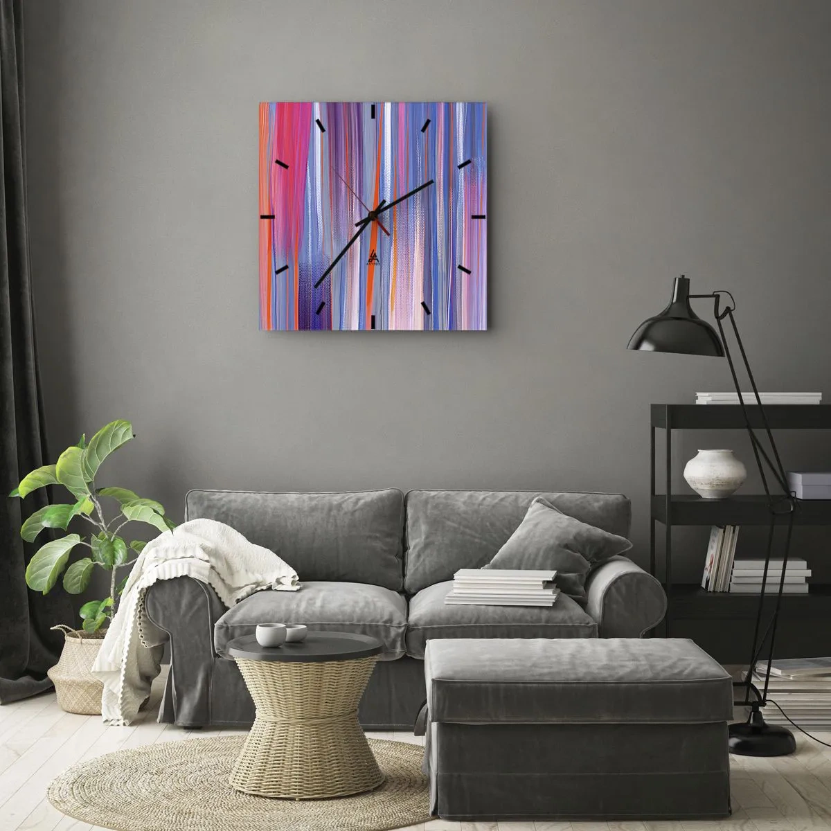 Orologio da parete - Orologio in Vetro - Ascensione arcobaleno - 30x30 cm