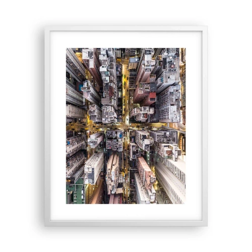 Poster in cornice bianca - Saluti da Hong Kong - 40x50 cm