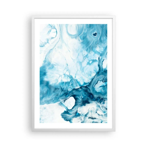 Poster in cornice bianca - Concerto di blu - 50x70 cm