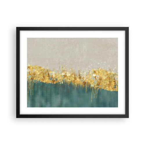 Poster in cornice nera - Confine dorato - 50x40 cm