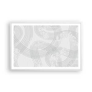 Poster in cornice bianca - Non vi è una via diritta - 91x61 cm