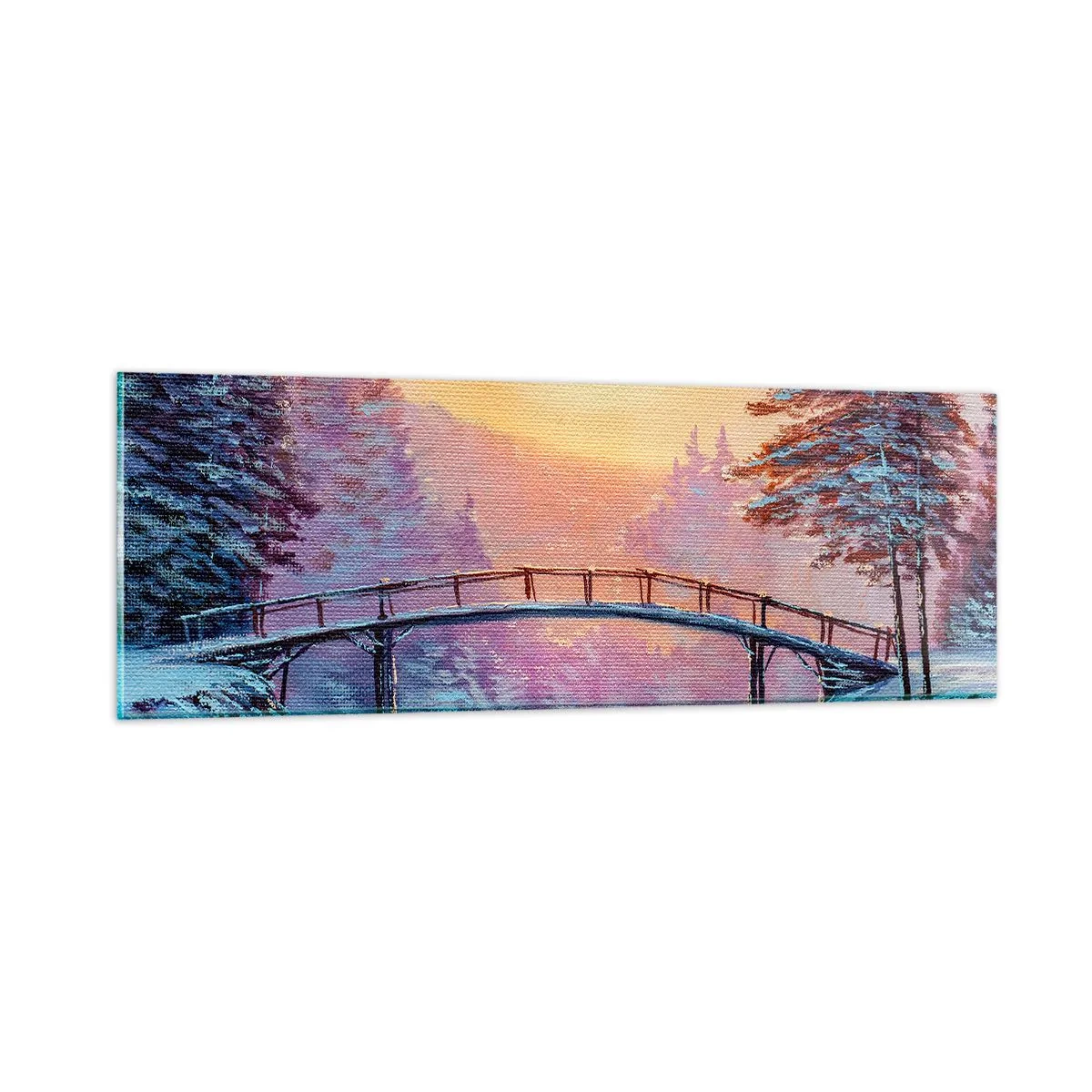 Quadro su vetro - Quattro stagioni: inverno - 90x30 cm