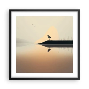 Poster in cornice nera - Il signore del lago - 50x50 cm