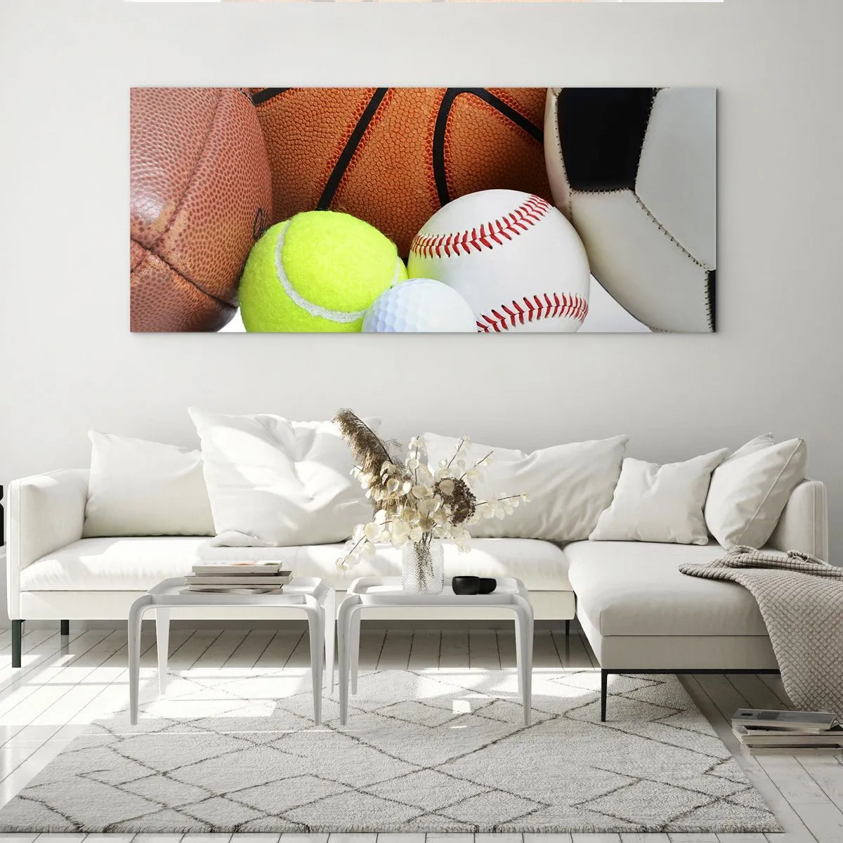 Quadro su vetro - La palla ci unisce! - 90x30 cm