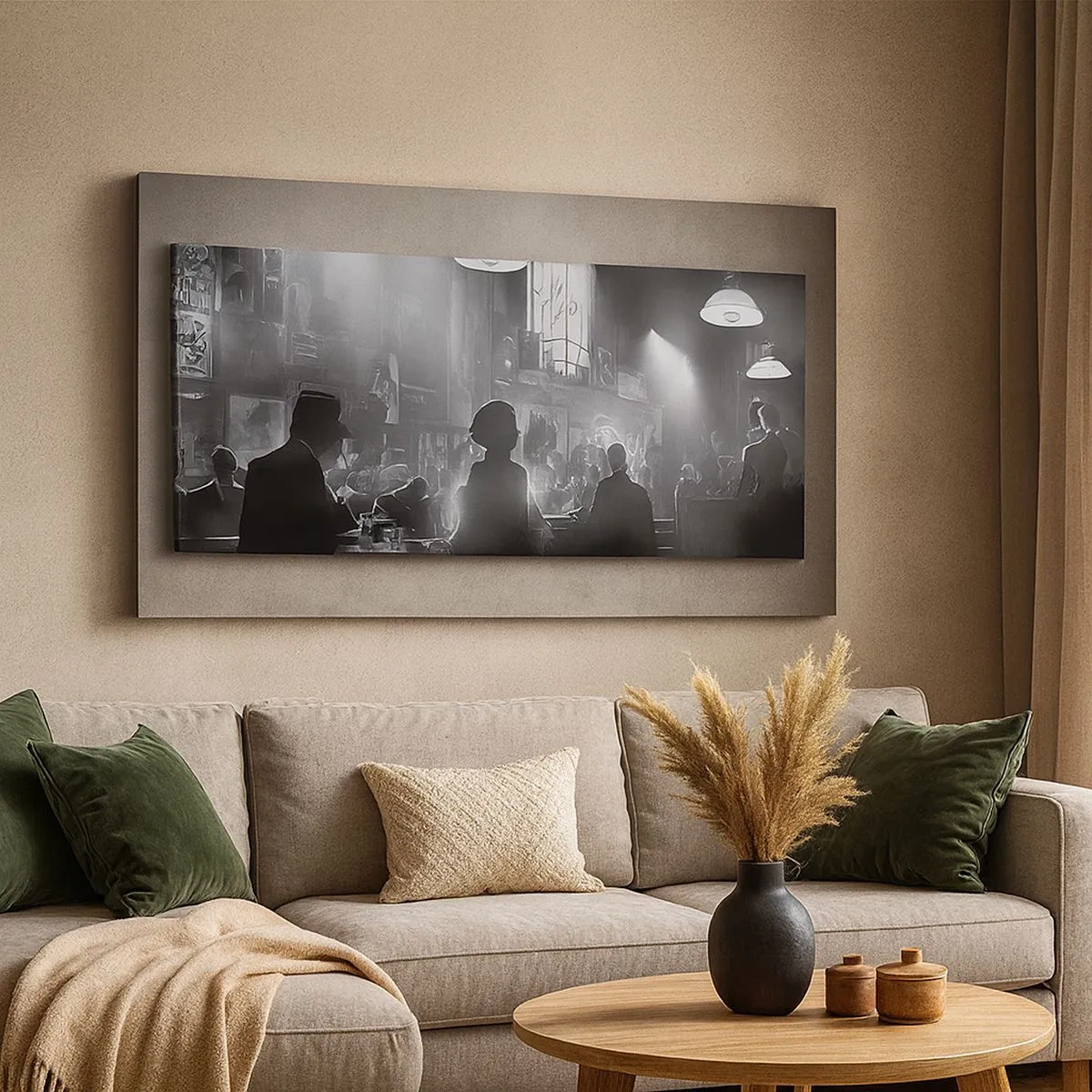 Quadro su tela - Stampe su Tela - Nell'atmosfera jazz - 100x40 cm