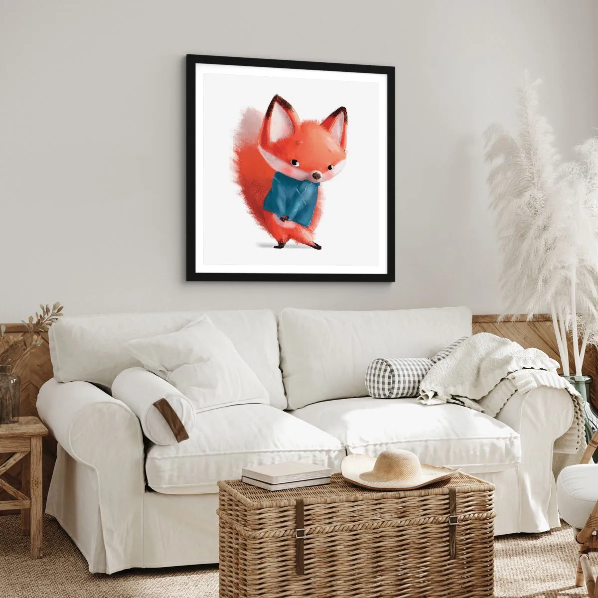 Poster in cornice nera - Ci sto bene? - 60x60 cm