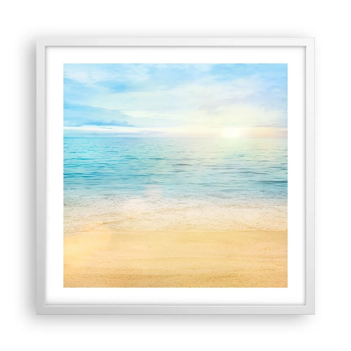 Poster in cornice bianca - Il grande blu - 50x50 cm