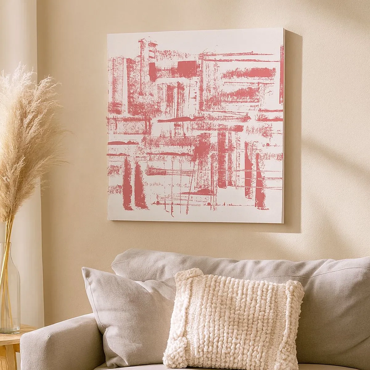 Quadro su tela - Stampe su Tela - Città rossa - 30x30 cm