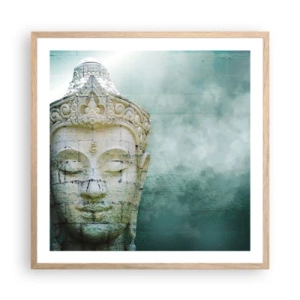 Poster in cornice rovere chiaro - Cercando la luce - 60x60 cm