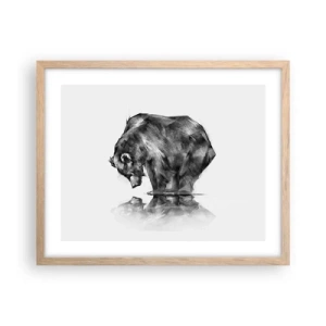 Poster in cornice rovere chiaro - Fa piacere vedere chi ci è caro - 50x40 cm