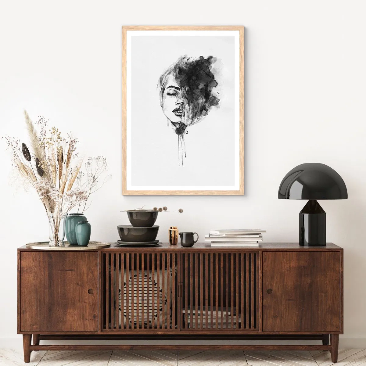 Poster in cornice rovere chiaro - Cosa sogna la ragazza - 61x91 cm