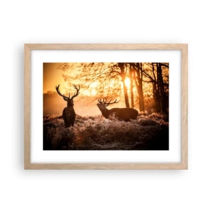 Poster in cornice rovere chiaro - Il sogno del cacciatore - 40x30 cm