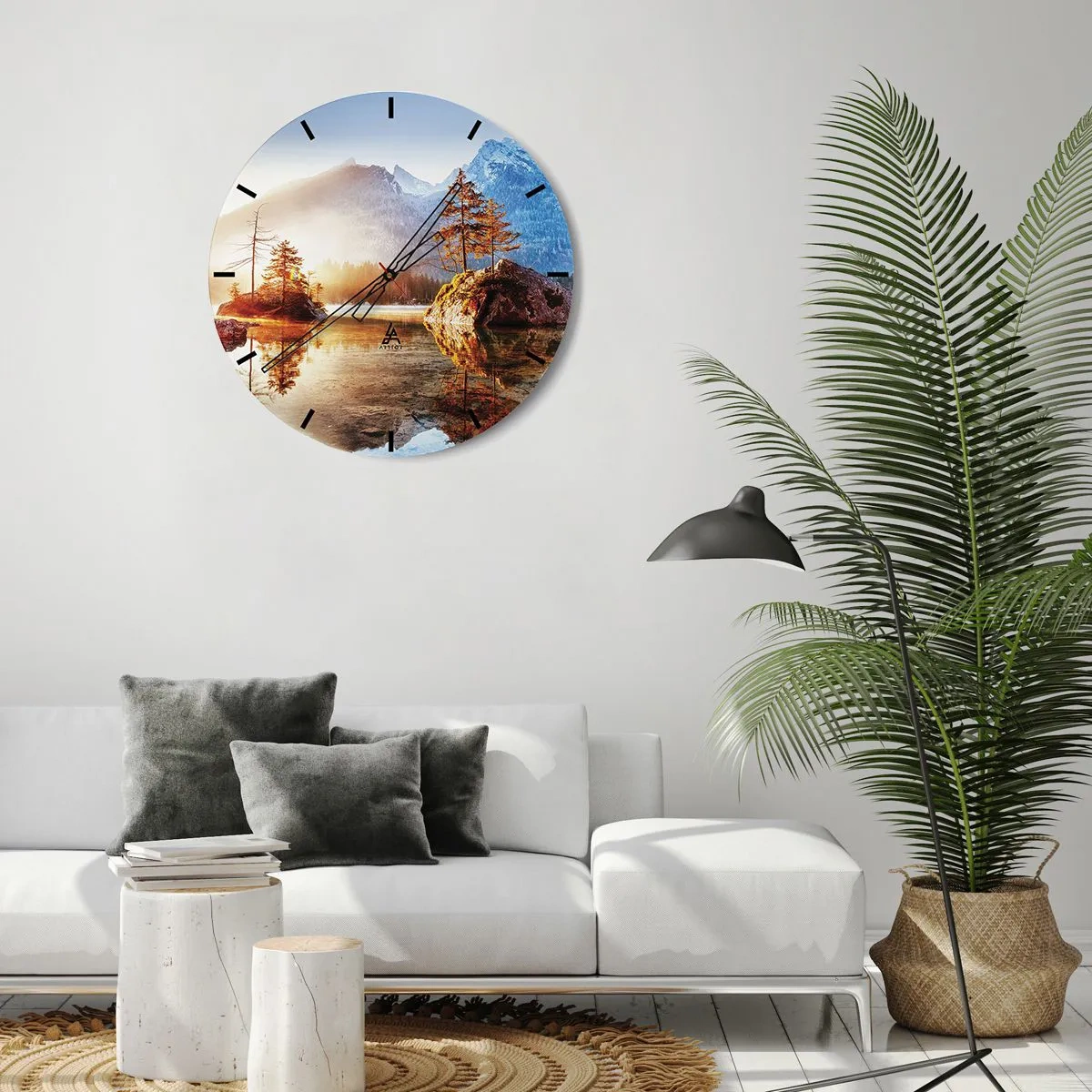 Orologio da parete - Orologio in Vetro - La natura in una nuova luce - 30x30 cm