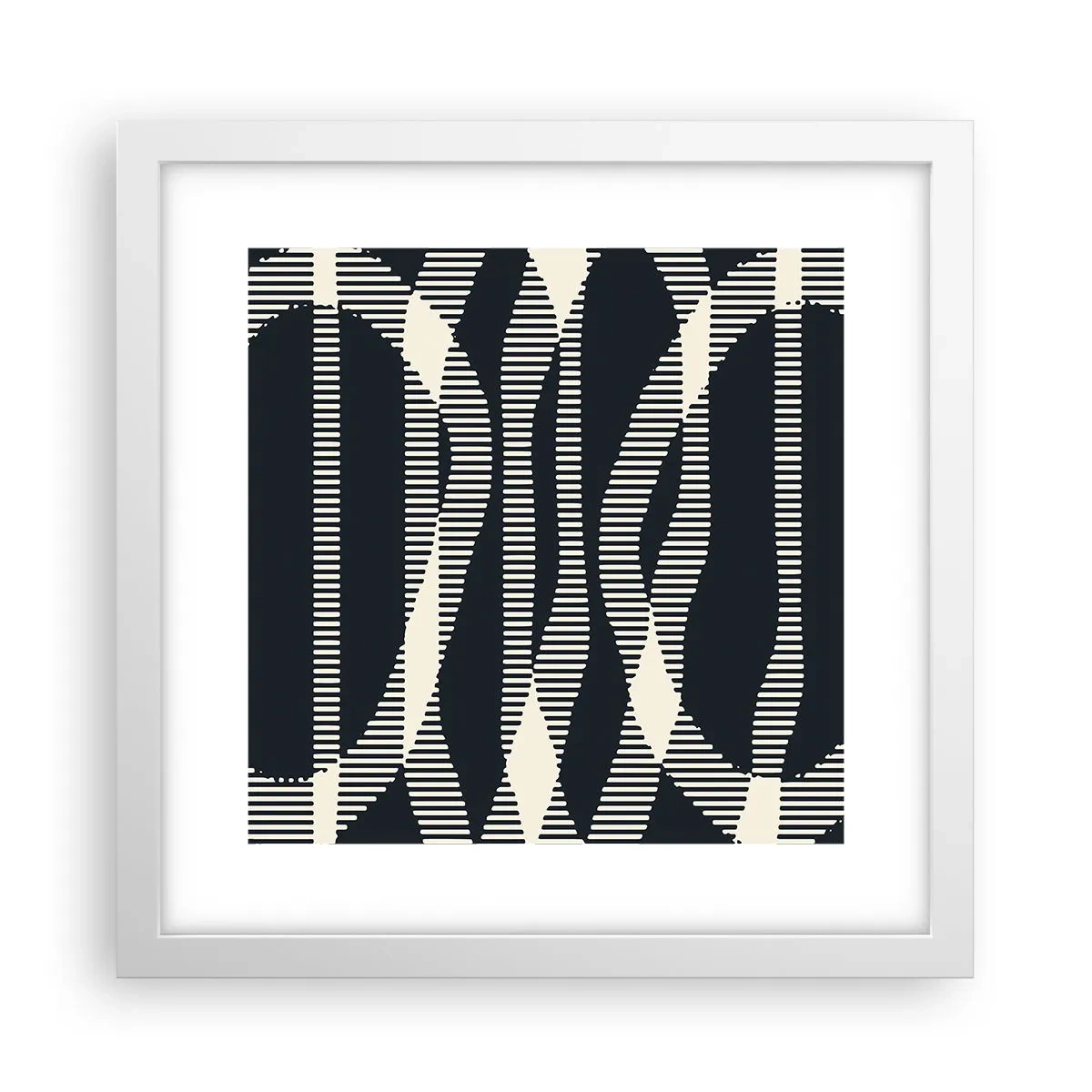 Poster in cornice bianca - Tentativo di rompere l'oscurità - 30x30 cm