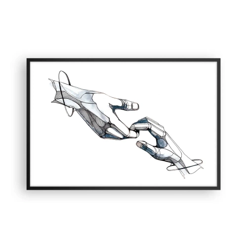 Poster in cornice nera - Buon gesto - 91x61 cm