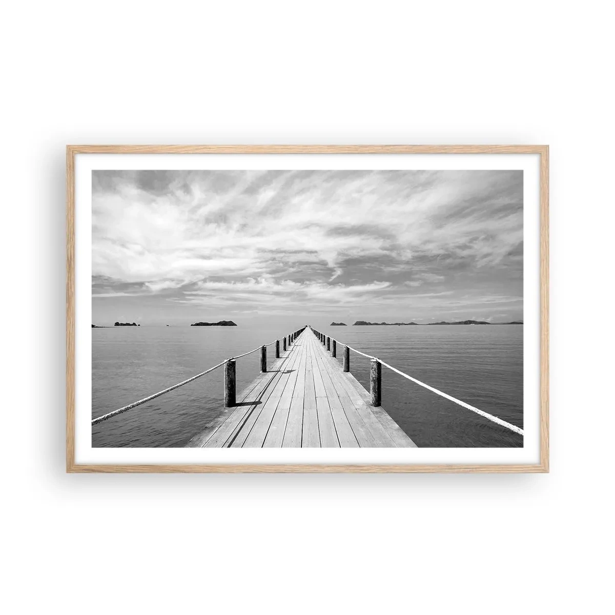 Poster in cornice rovere chiaro - Forse un viaggio... - 91x61 cm