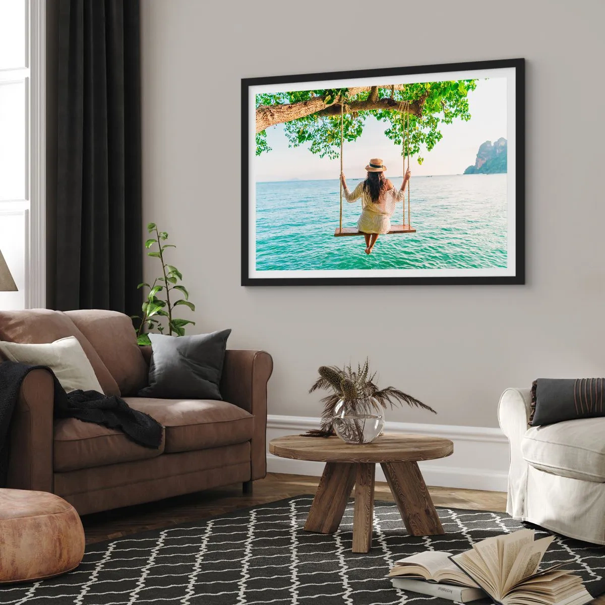 Poster in cornice nera - La vita è bella - 50x40 cm