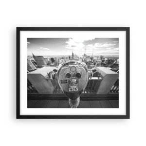 Poster in cornice nera - Il centro del mondo - 50x40 cm