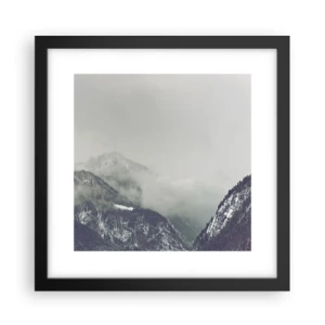 Poster in cornice nera - La valle delle nebbie - 30x30 cm