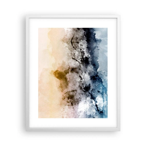Poster in cornice bianca - Immersi in una nuvola di nebbia - 40x50 cm