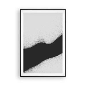 Poster in cornice nera - Equilibrio fluido - 61x91 cm