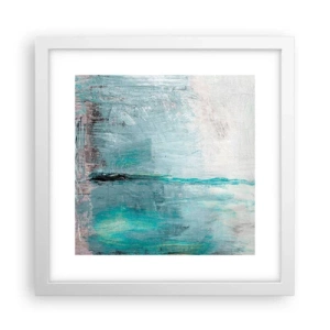 Poster in cornice bianca - Orizzonte nel blu - 30x30 cm