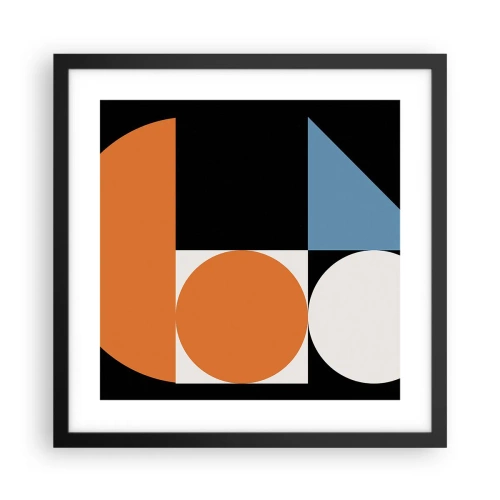 Poster in cornice nera - Composizione di figure - 40x40 cm