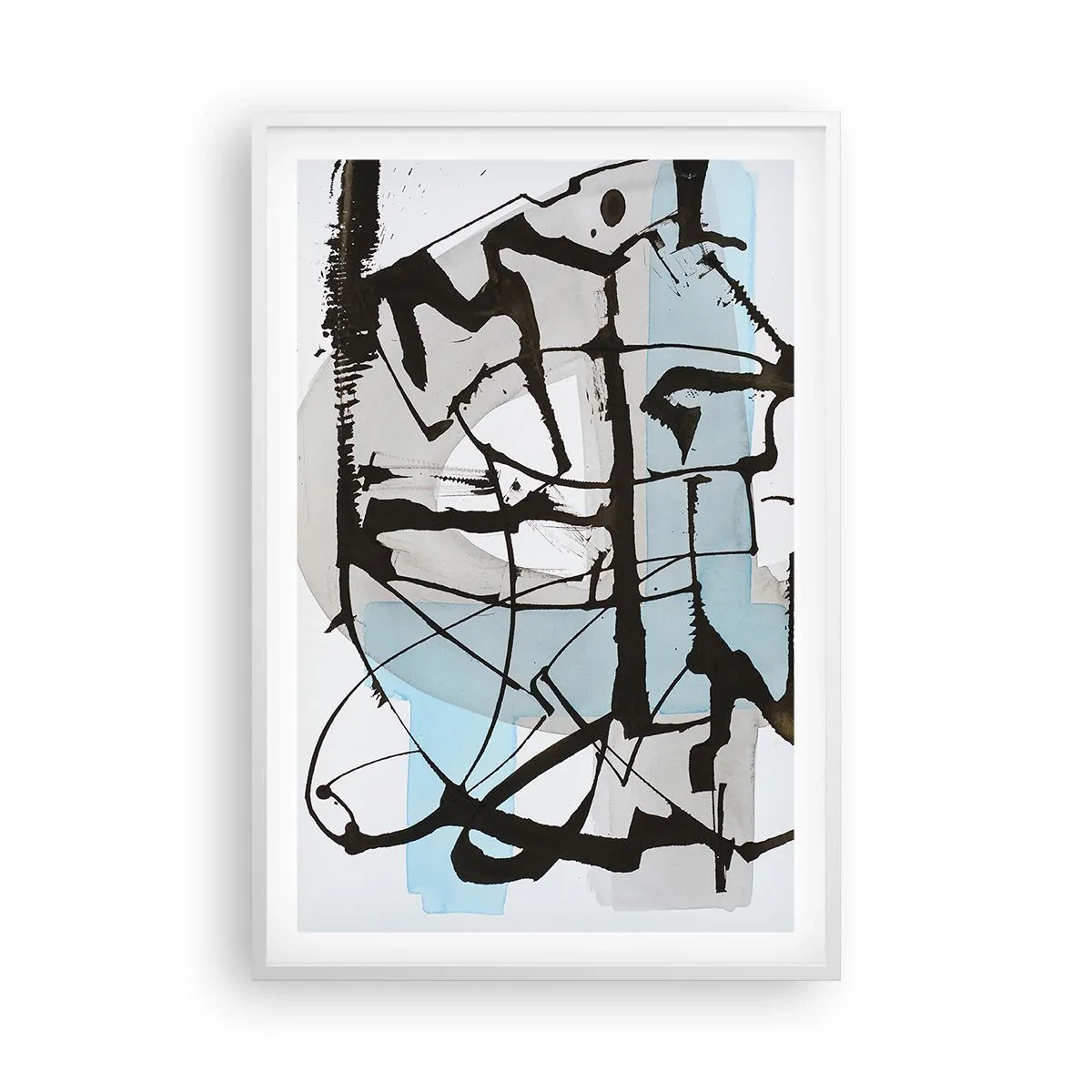 Poster in cornice bianca - Blu nonostante tutto - 61x91 cm