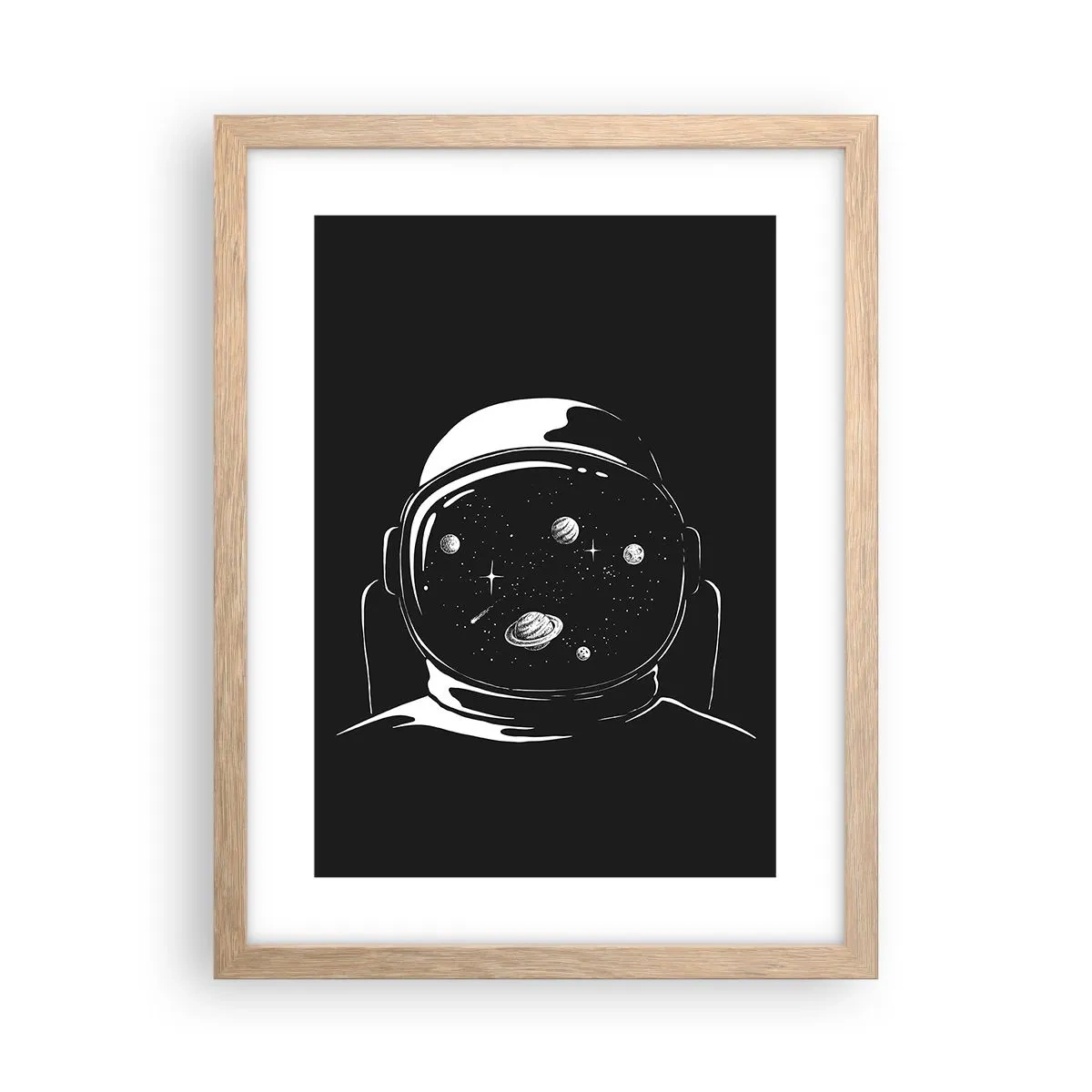 Poster in cornice rovere chiaro - Panorama niente male - 30x40 cm